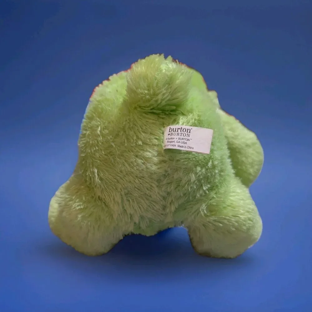 Burton & Burton Green Teddy Bear Plush W/ Ribbon Bow Tie Blacklight Glow Radium